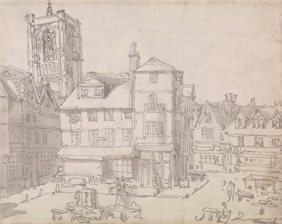 Marktplatz von Norwich von Thomas Rowlandson